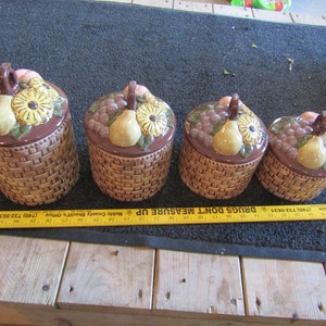 vintage fruit canister set