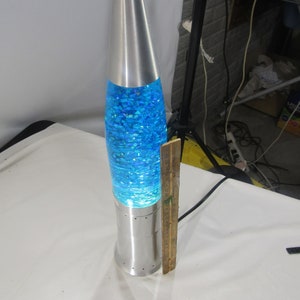 vintage tall blue lava lamp