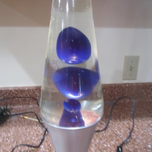 vintage blue lava lamp