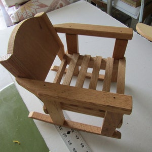 vintage hand made doll rocker