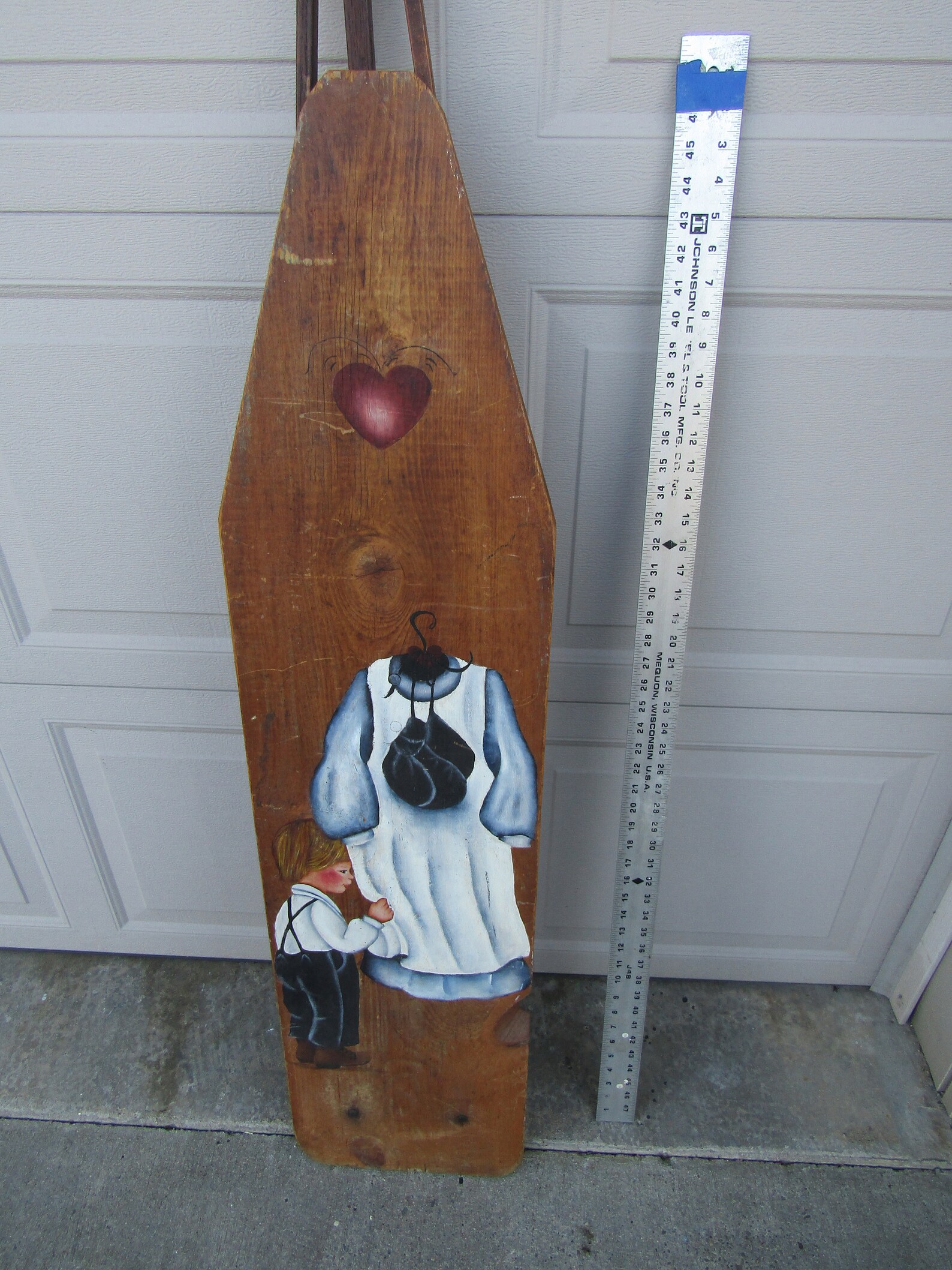Vintage Hand Painted Wood Ironing Board Etsy