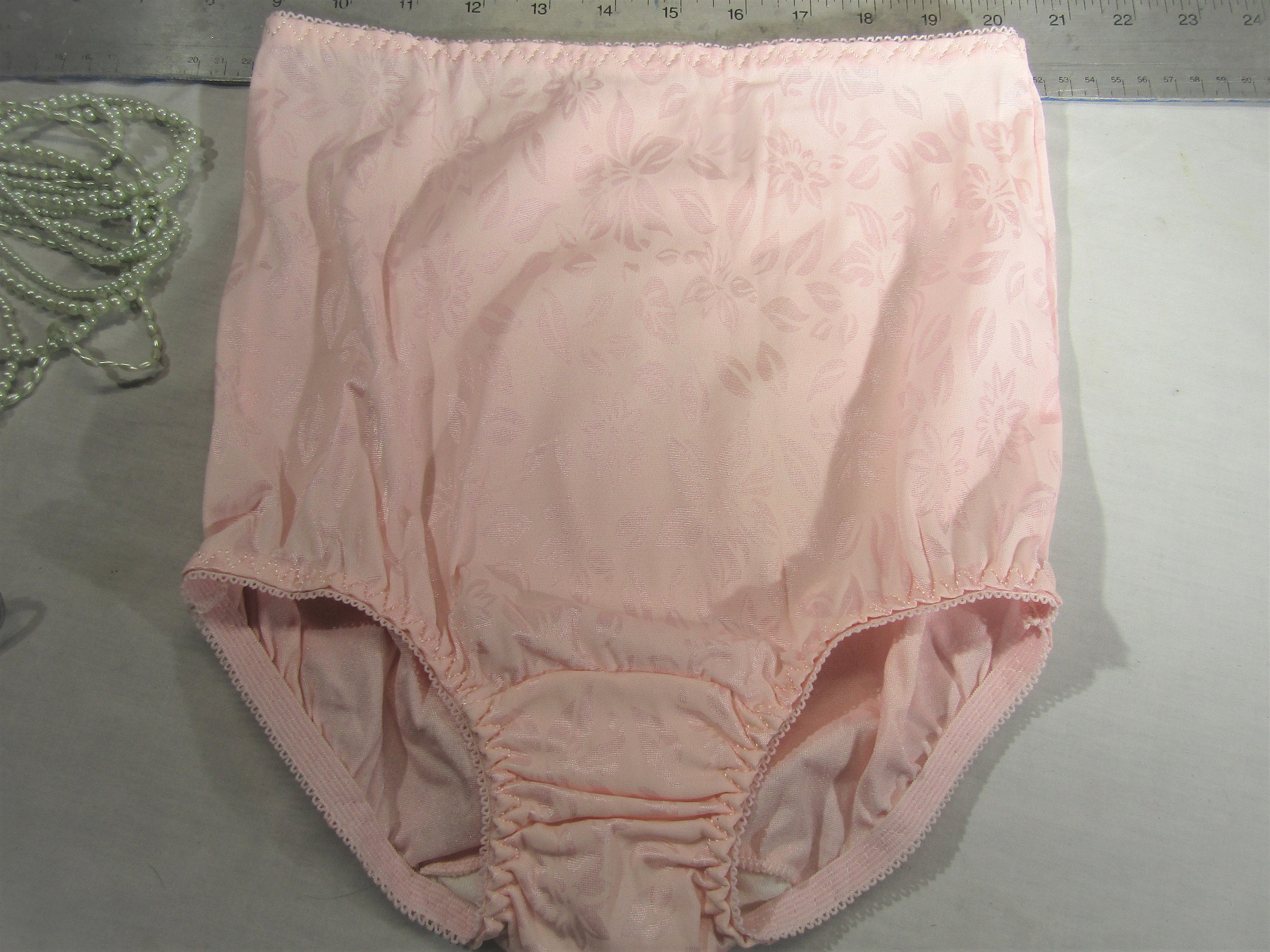 Vintage Hot Pink Nylon Girls Lace Panties Underwear Size 12 Nylon Gusset Old  Stock With Tags 