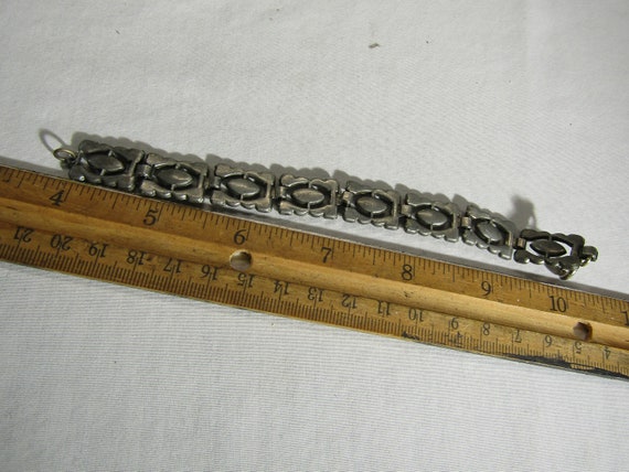 vintage art deco rhinestone bracelet - image 5