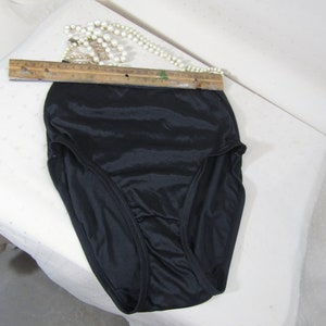 vintage nylon black panties size 5