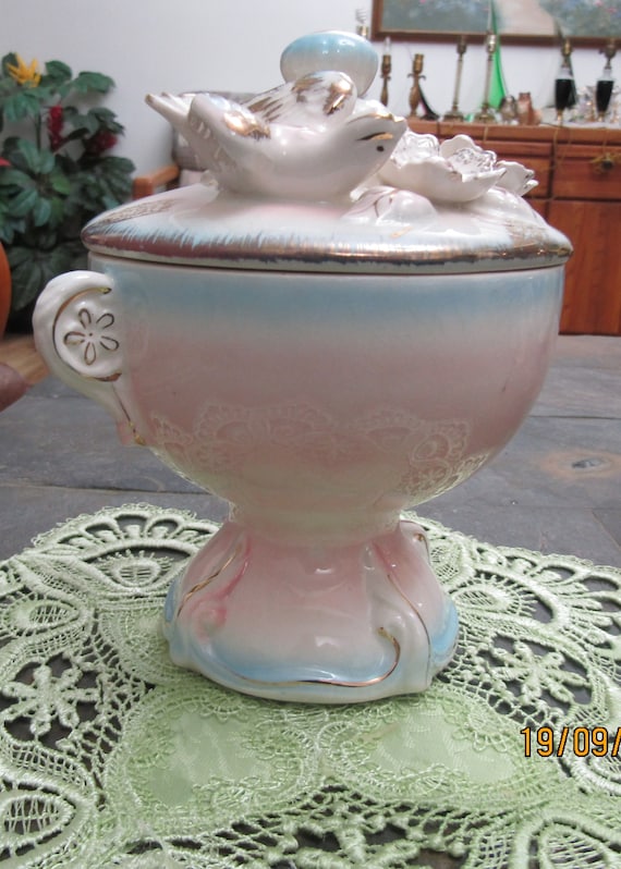 Vintage Hand Painted Betson Dishvase Etsy