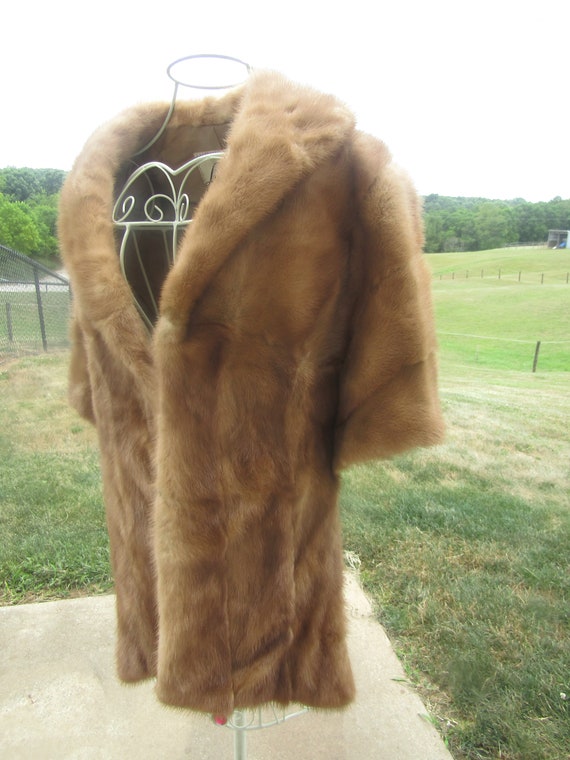 vintage custom made mink wrap - image 1