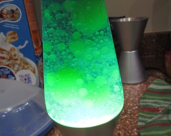 vintage green lava lamp