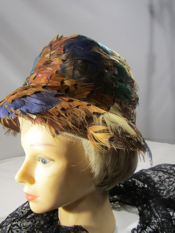 Vintage Hat / Feather Hat - Etsy