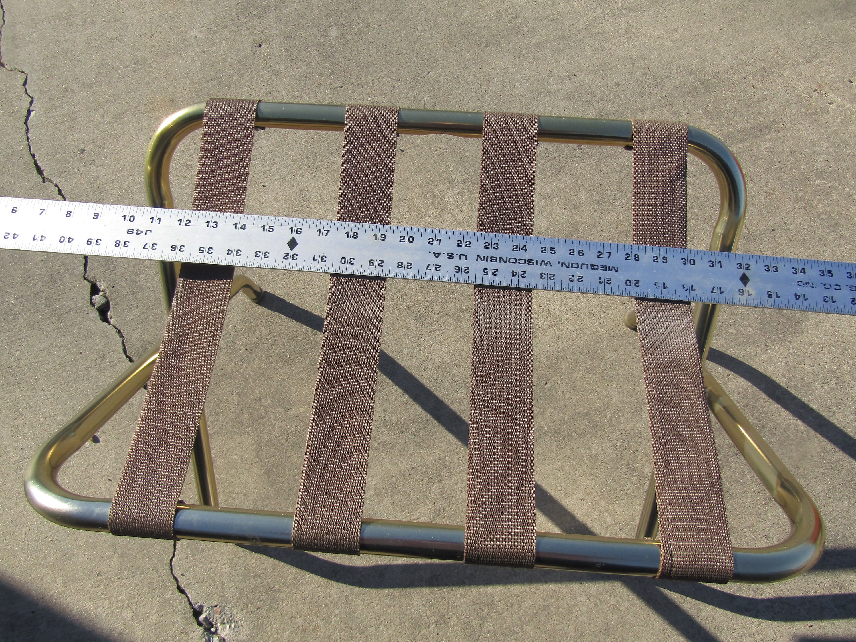 vintage sturdy  luggage rack, suitcase rack, holder