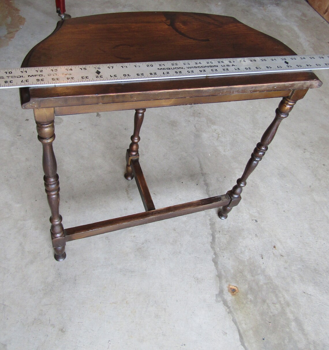 Vintage Half Wall Table Coffee Table Wood Table Etsy