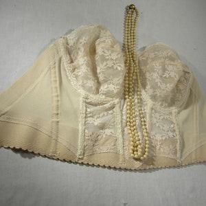vintage cream corset size 34d