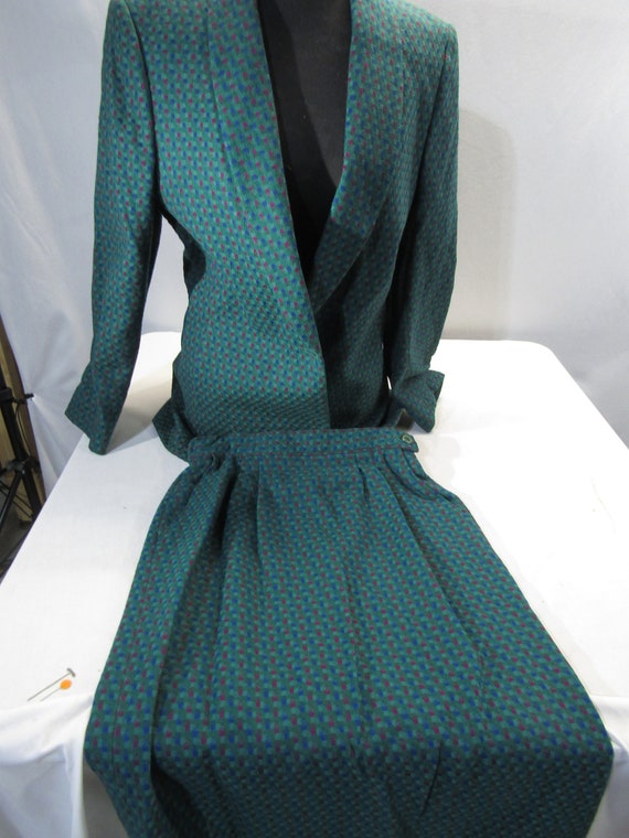 Pendleton vintage suit / 80ish short skirt suit/ … - image 1