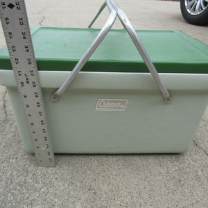 vintage Coleman green ice chest