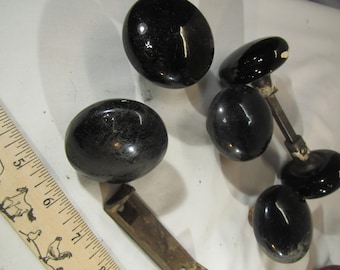 vintage Porzellan schwarze Türklinken