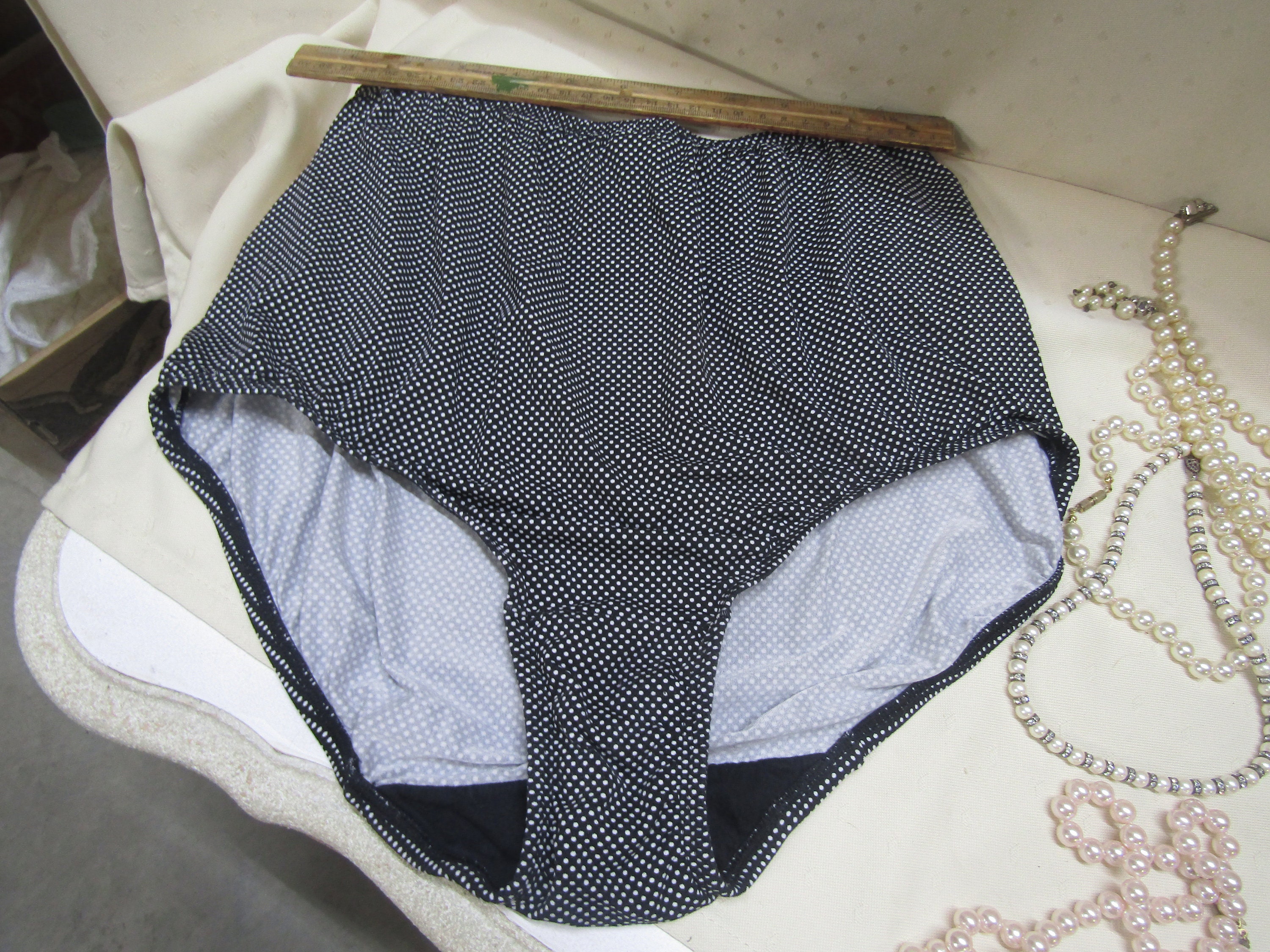 Panties in Velvet Fabric, Plus Size Lingerie 