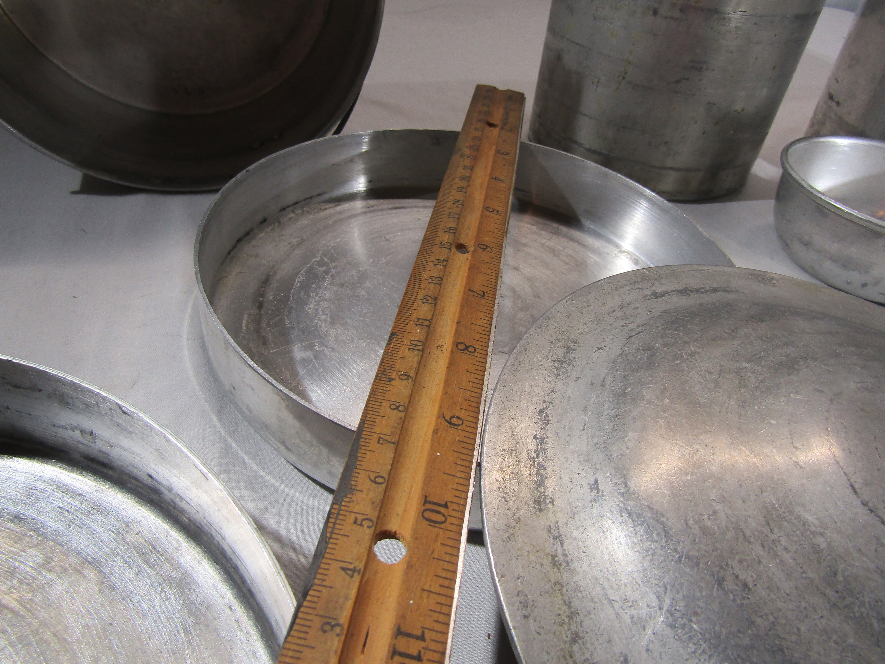 Vintage Stackable Aluminum Buckets and Pans - Etsy