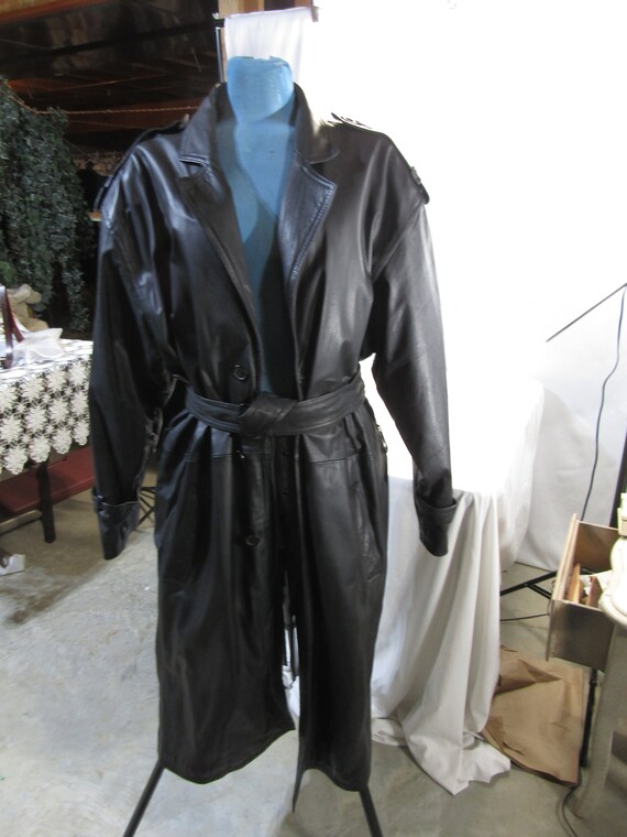vintage reed's sportwear leather long coat - image 2