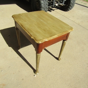 Vintage rustieke houten salontafel/geverfde tafel