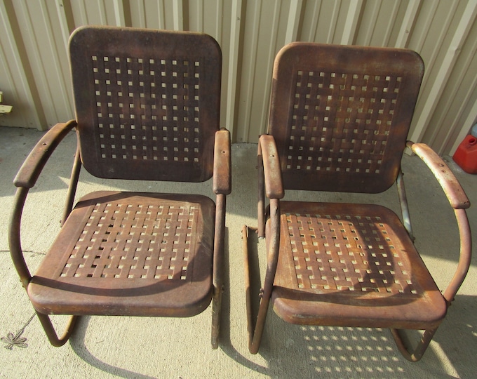 Vintage Lawn Chairs/ Metal Chairs/porch Chairs Etsy