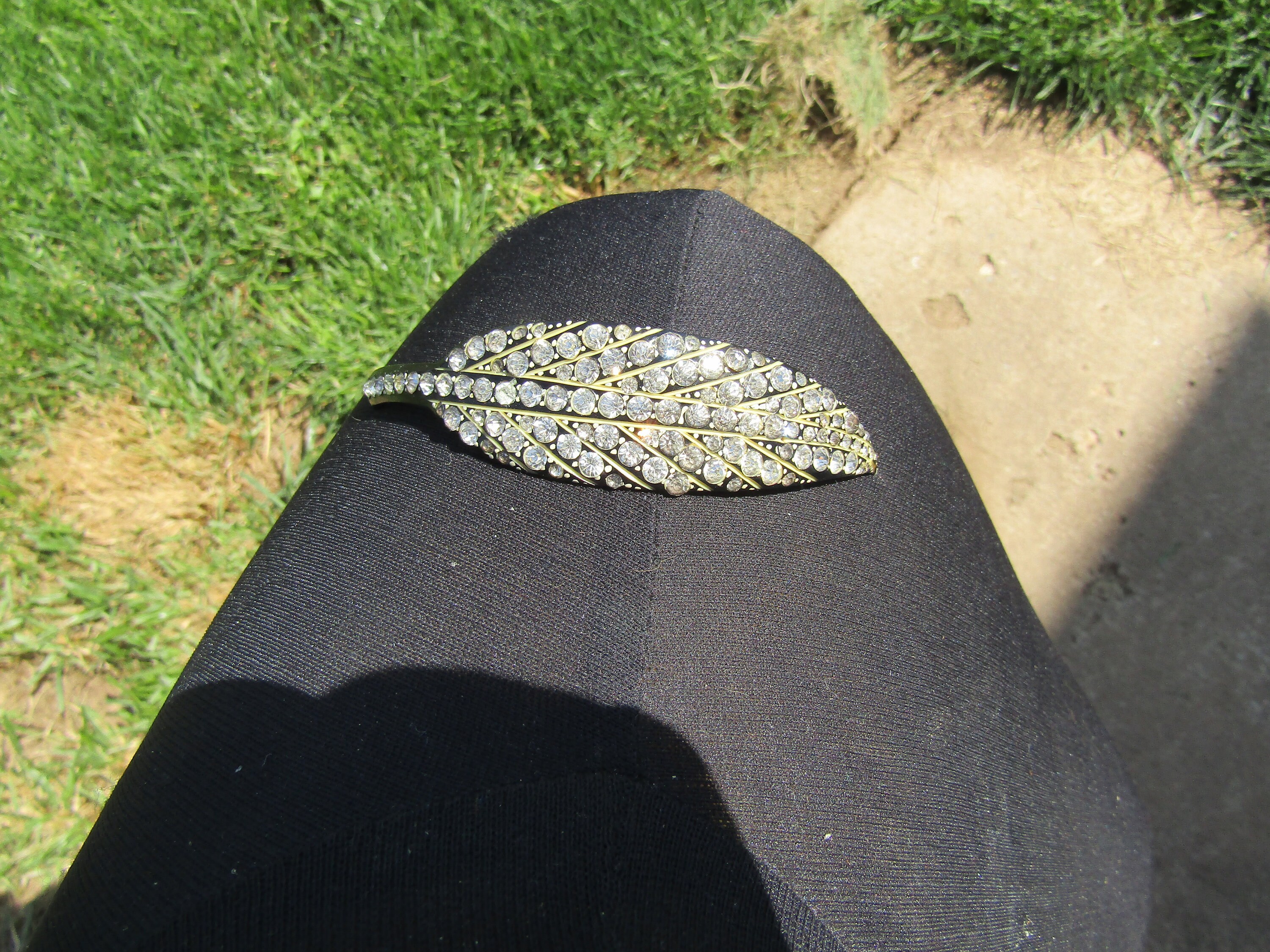 Vintage / Antique Black Leaf Rhinestone Hat Pin/brooch - Etsy