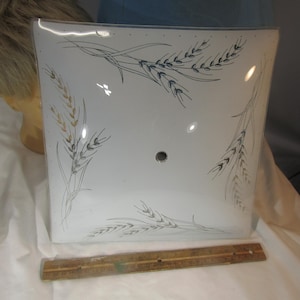 vintage glass lamp shade/ ceiling mount shade