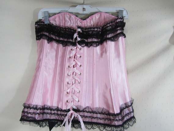 vintage pink corset, large corset - image 2