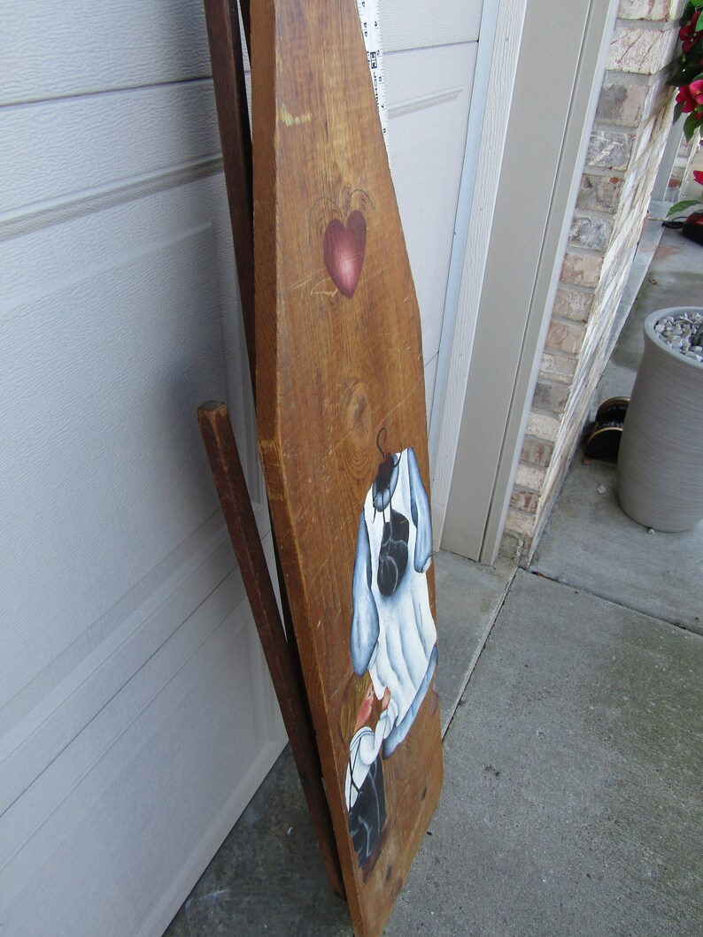 Vintage Hand Painted Wood Ironing Board Etsy