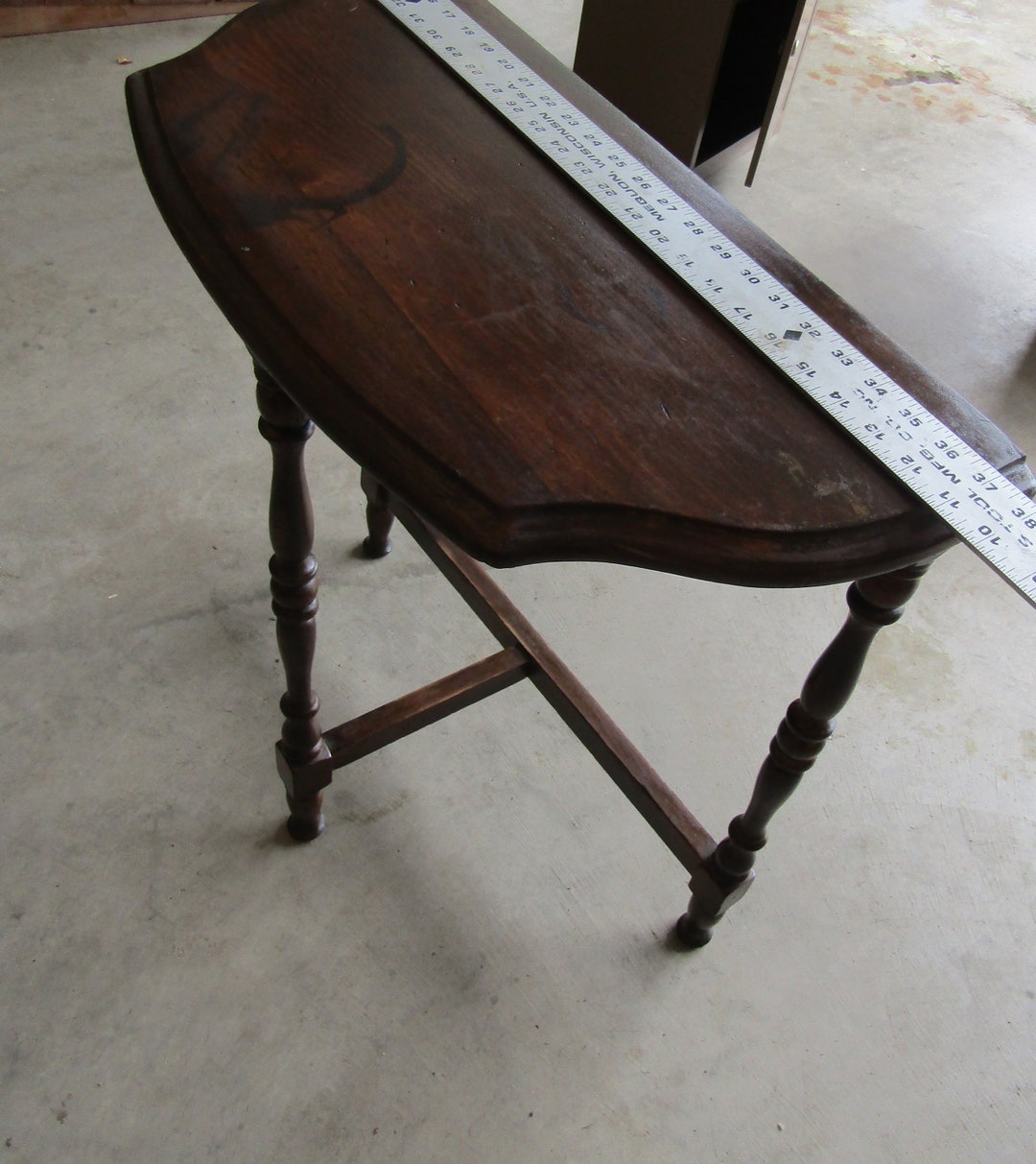 Vintage Half Wall Table, Coffee Table, Wood Table Etsy