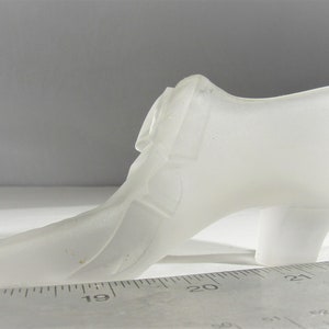vintage fenton frosted shoe/ old design