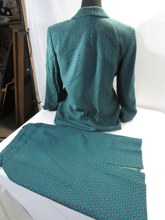 Pendleton vintage suit / 80ish short skirt suit/ … - image 3