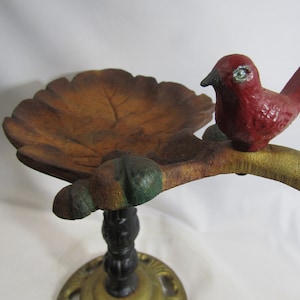 vintage brass small bird feeder or bath
