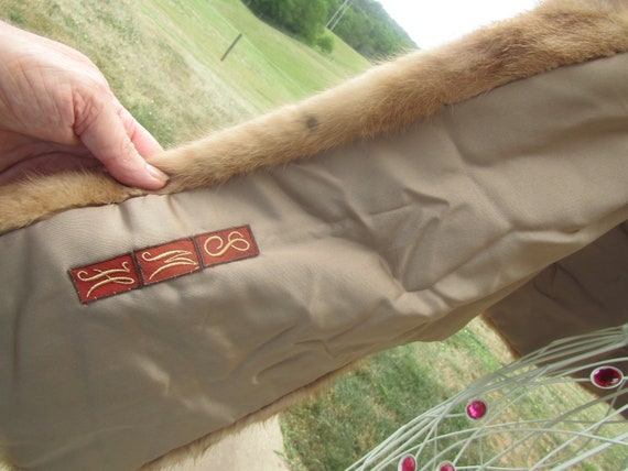 vintage custom made mink wrap - image 5