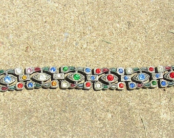 vintage art deco rhinestone bracelet