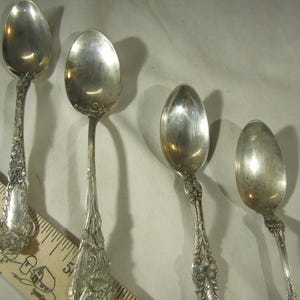 vintage  4  sterling spoons/1905spoons