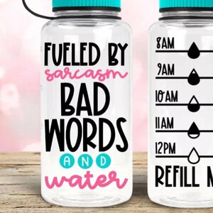 2 designs in 1 - Fueled by water & Water Tracker SVG