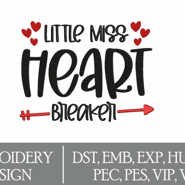 Little Miss Heart Breaker Stickdatei NUR **Details siehe Beschreibung**