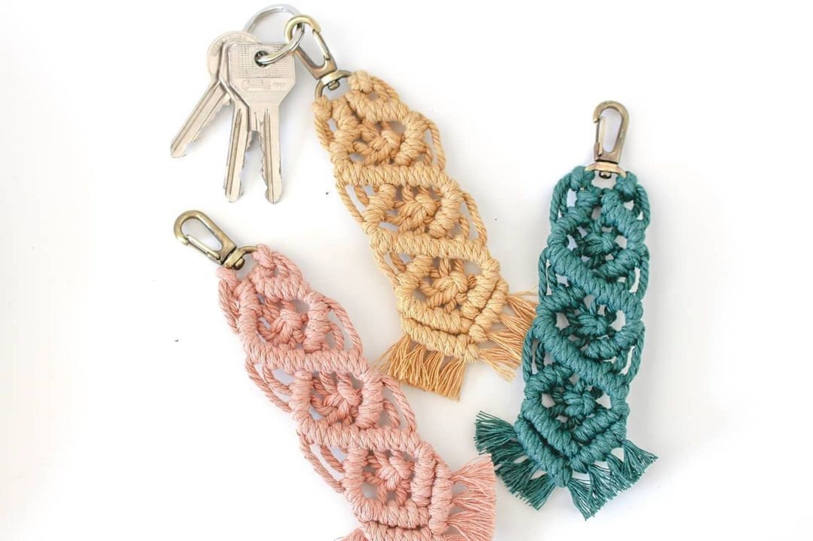Handmade Keychain cotton keychain Etsy