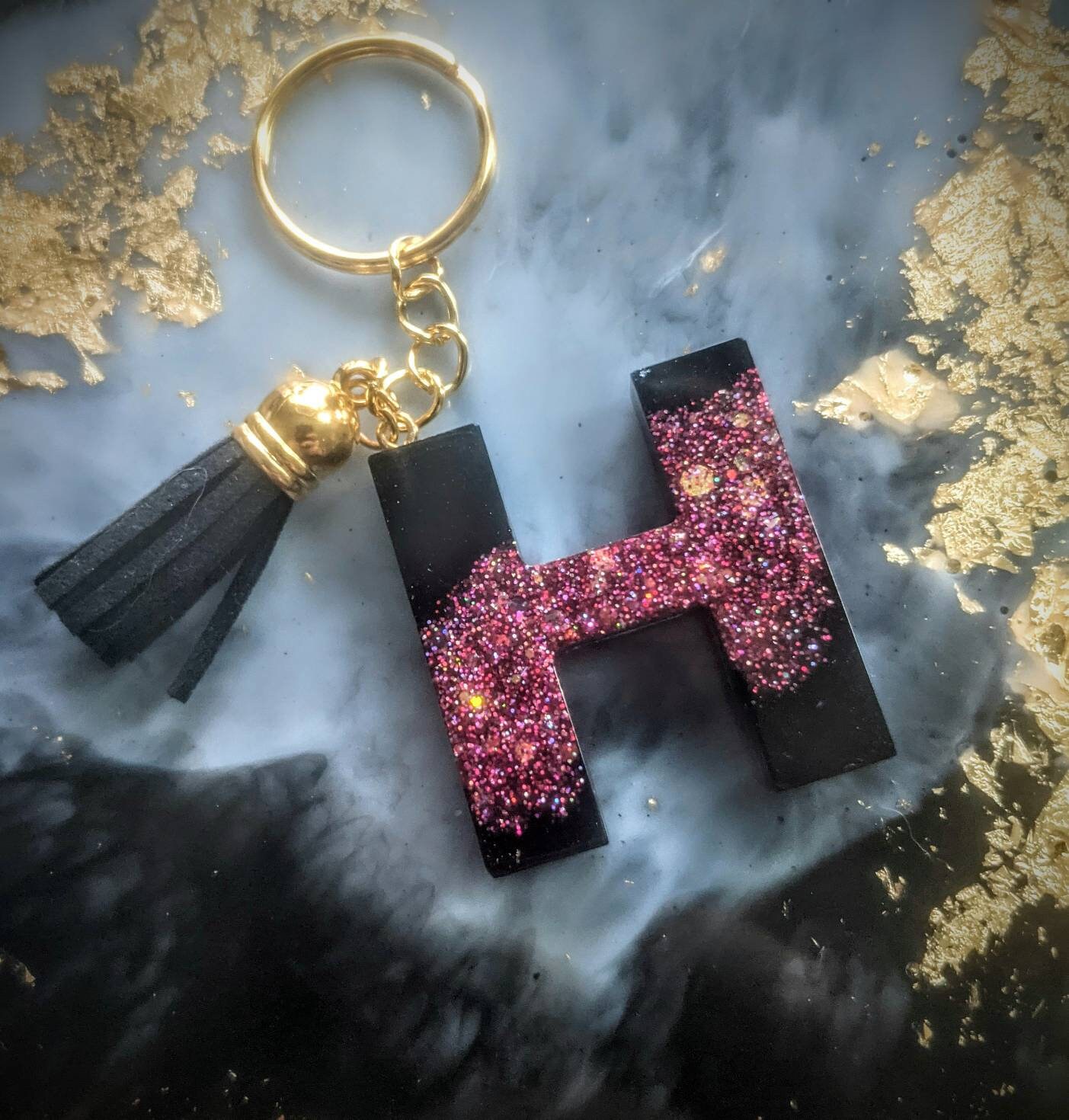 Letter H Keychains Etsy