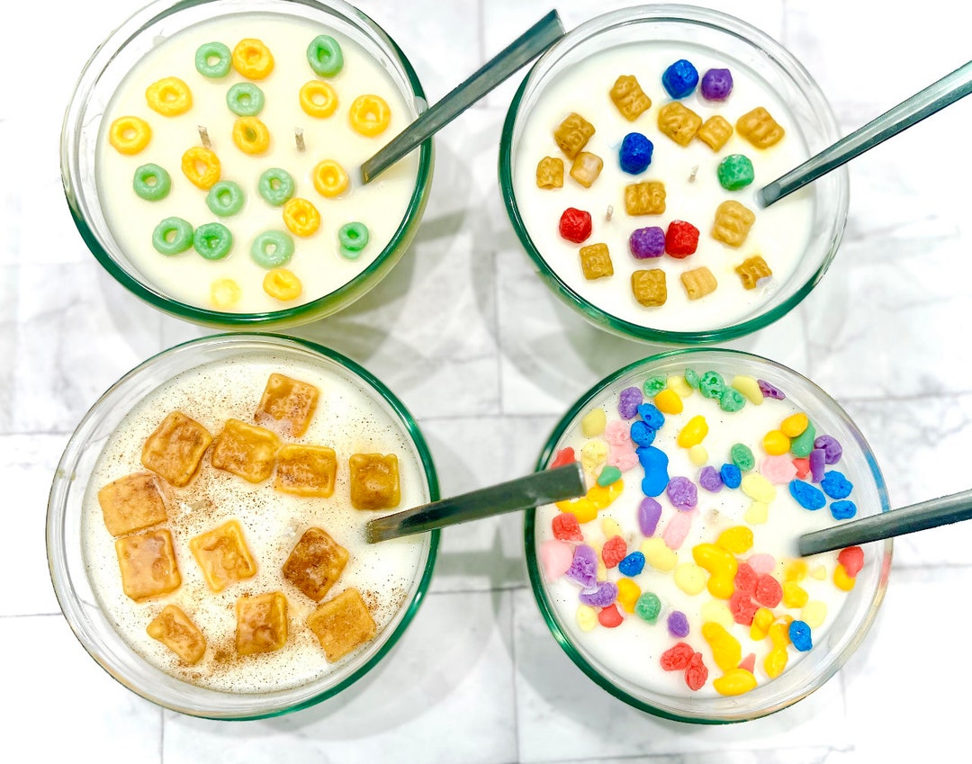 Mini Cereal Candle Cereal Bowl Cereal Scented Soy Candle Cereal Soy Candle breakfast Candle