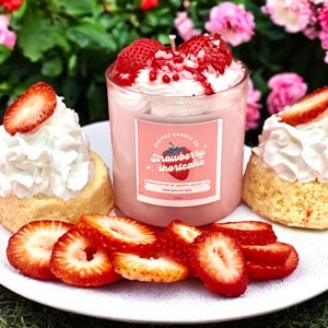Strawberry Shortcake Desert Candle| Cute Whipped Candles| Fun Candles| Cool Candles| Strawberry Shortcake Vintage Candle| Strawberry Candle|