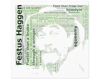 Gunsmoke Festus Vierkante Stickers, IndoorOutdoor / Gunsmoke / Gunsmoke Festus / Gunsmoke Festus Haggen / Ken Curtis / Ken Curtis Festus /