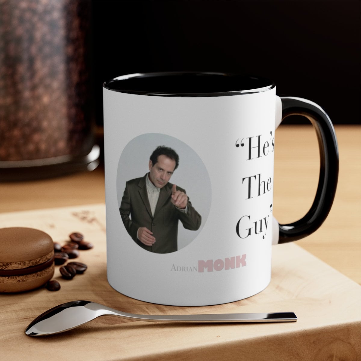 Monk TV Hes the Guy Accent Coffee Mug, 11oz/ocd/detective Monk/adrian Monk/ monk/detective Monk/tony Shaloub - Etsy