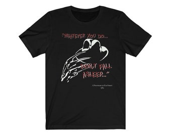 A Nightmare on Elm Street película Cita con Freddy Kruger Jersey Unisex Camiseta de manga corta, camisa de Halloween, camiseta de Halloween, camiseta de Halloween