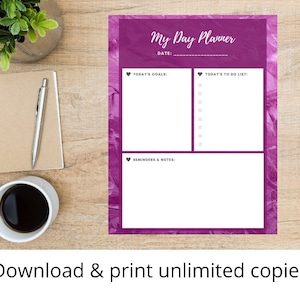 Daily Planner, Weekly Planner, Monthly Planner, Printable planner, Planner set, Planner Inserts, Instant Download, Letter Size