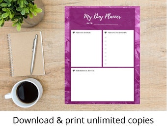 Daily Planner, Weekly Planner, Monthly Planner, Printable planner, Planner set, Planner Inserts, Instant Download, Letter Size