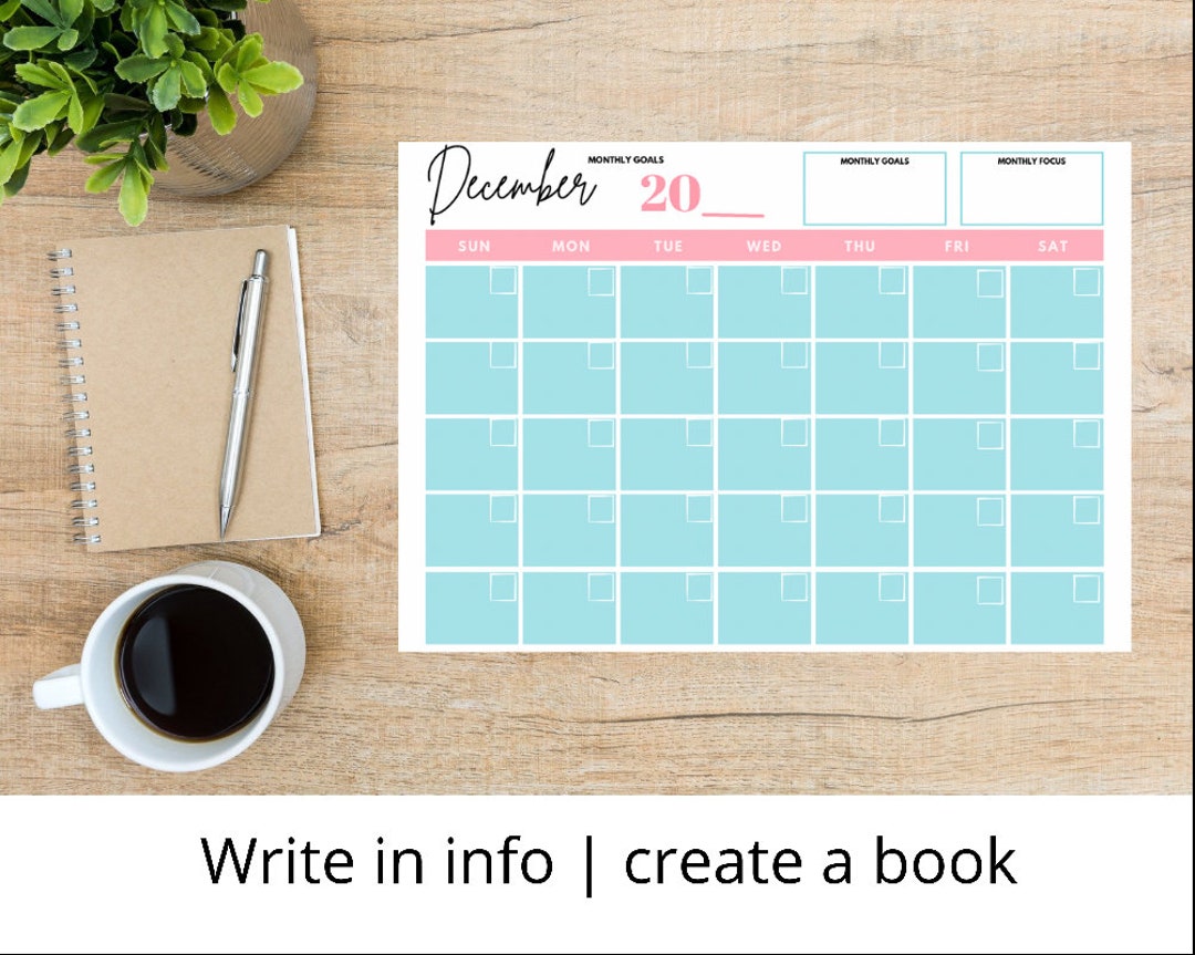 CALENDER, Calendar With Quotes, Life PLANNER Digital, Monthly and ...