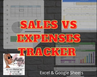 PRICING CALCULATOR, Finance Spreadsheet, Income TRACKER, Sales Page, Digital Download Printable Sales And Expenses Tracker