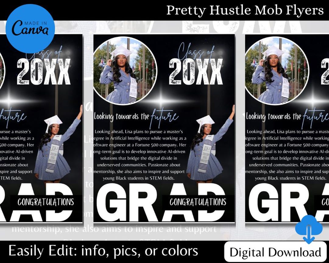 Grad Spotlight Template | Graduation Flyers | Senior Flyers - Etsy
