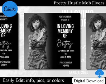 In Loving Memory Flyer Template | Celebration of Life