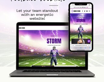 Football Team Website Template |  Sports Team Website | Sports Fan Page | Wix Template | Ready to use website